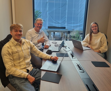 Robin Finsådal, Børge Jomaas (ikke student) og Katarina Kirkhus